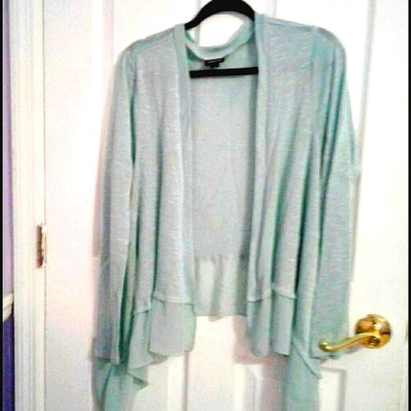 torrid Sweaters - Torrid Mint Fairy Waterfall Chiffon Lightweight  Flowy Open Cardigan L